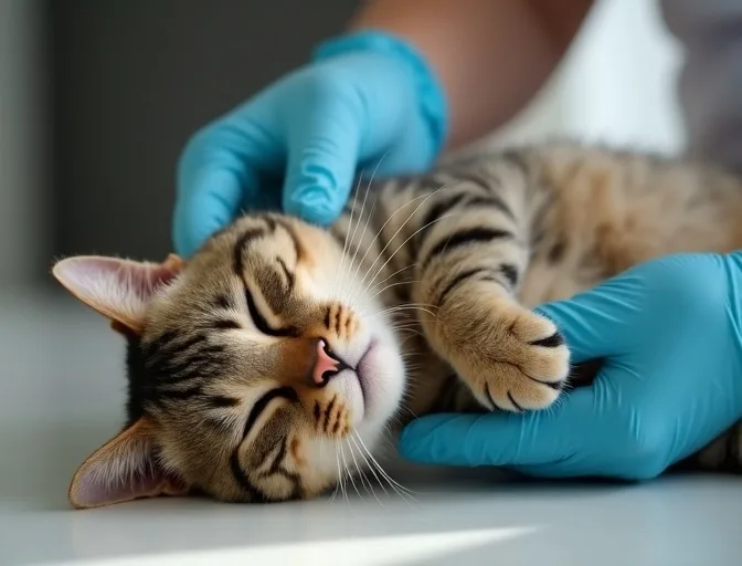 Specialist carefully handling a deceased cat with dignity in Lethbridge